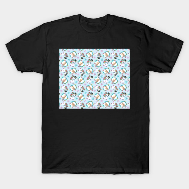 Snowmen and Penguins T-Shirt by CraftyCatz